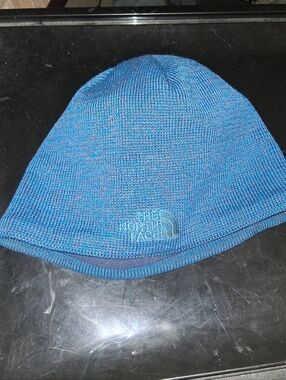 The North Face Teal-Blue Ribbed Beanie